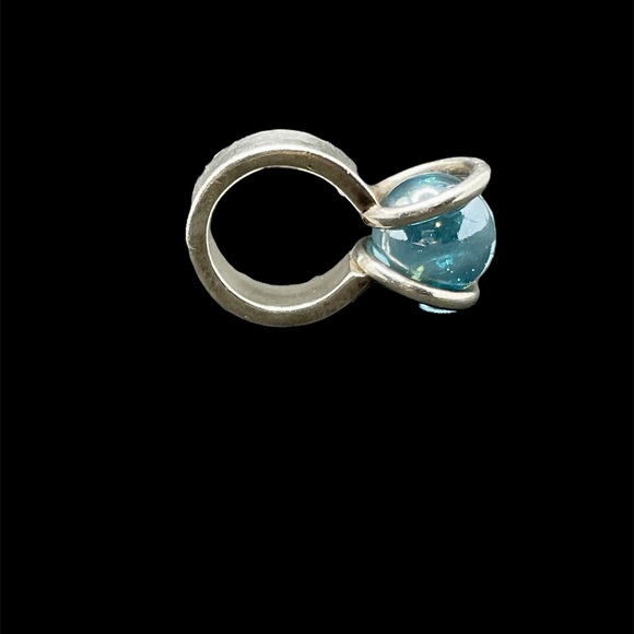 Mid century modern sterling ball ring - Picture 5 of 5